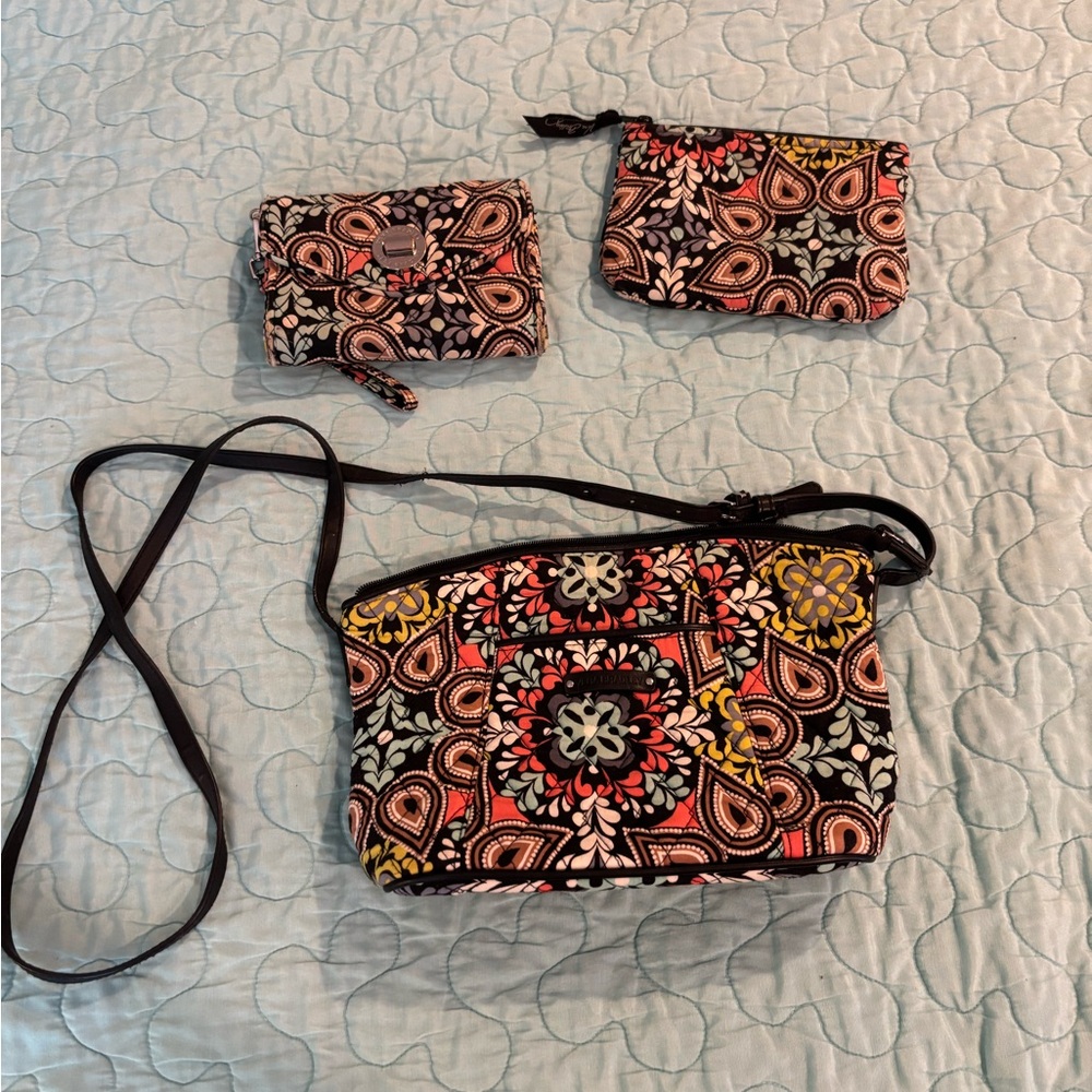 Vera Bradley Crossbody Bag Set - Sierra Paisley